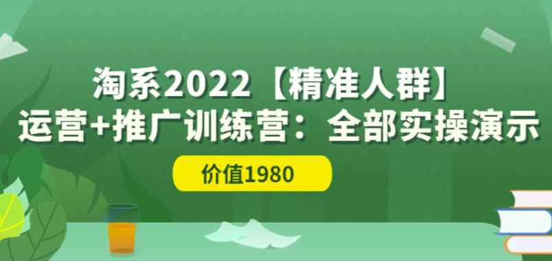 2022淘系【精准人群】运营+推广训练营：全部实操演示（价值1980元）