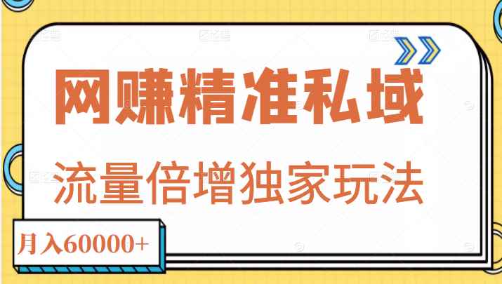 网赚精准私域月入60000+项目,流量倍增独家玩法